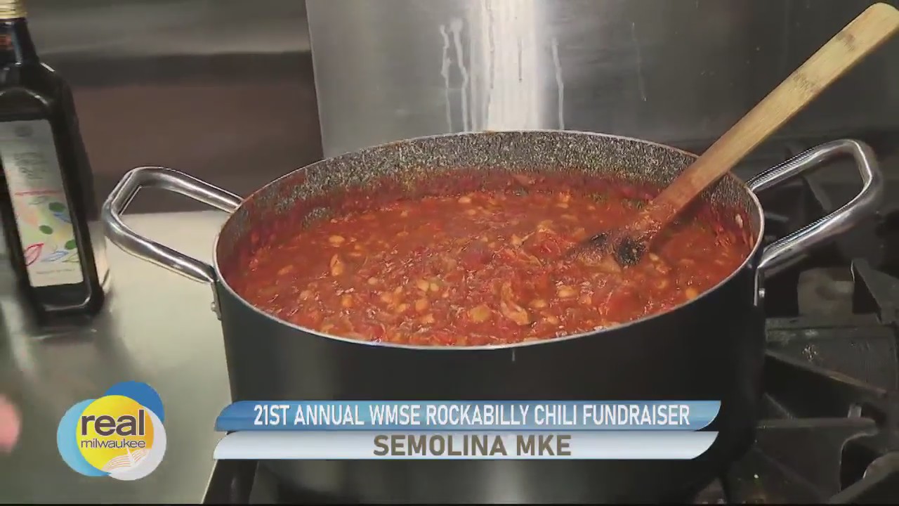 Sampling Semolina MKE's chili for the 21st Annual WMSE Rockabilly Chili Fundraiser