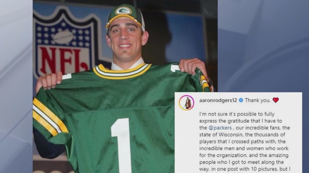 Aaron Rodgers says goodbye to Green Bay Packers fans, 'I will see you again'