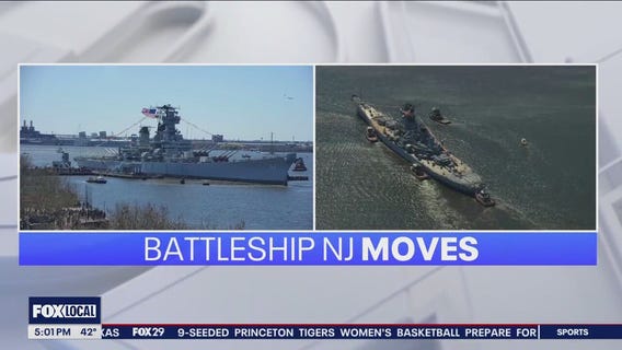 Battleship of New Jersey moves for 1st time in 3 decades