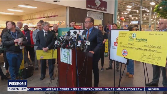$1.13B Mega Millions ticket sold at Shoprite in Neptune, New Jersey