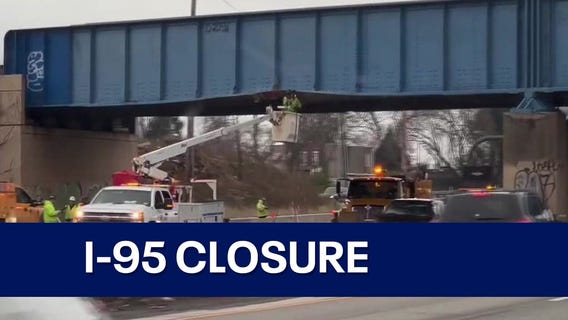 I-95 North closed indefinitely as crews repair bridge clipped by truck