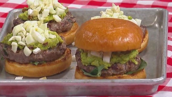 Tuscan burgers & avocado-tomato spread