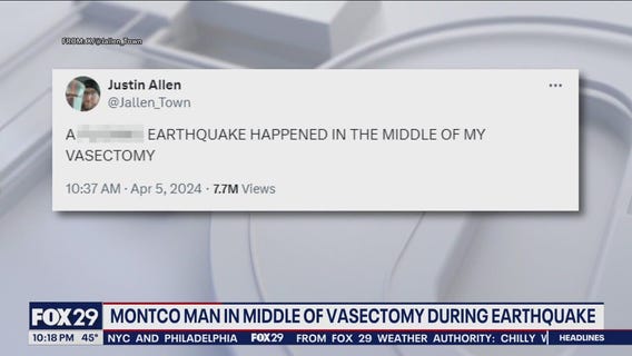 Earthquake happens during Montco man's delicate surgery