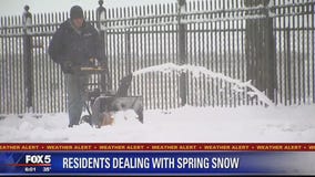 Frederick County receives large snowfall from spring storm