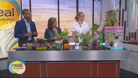Creating container gardens to encourage healthy eating