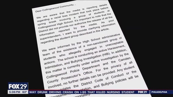 Collingswood High School investigating alleged hate group