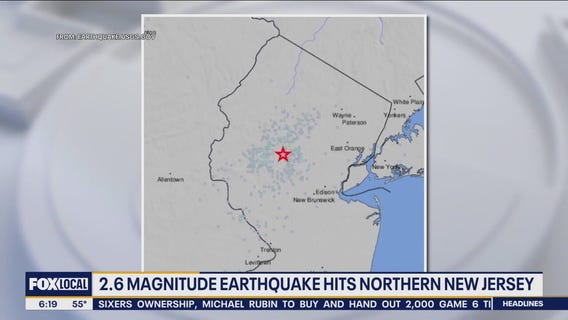2.6 magnitude earthquake rattles parts of New Jersey, Pennsylvania