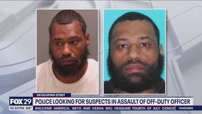 Police announce search for 2 more people in connection with assault of officer