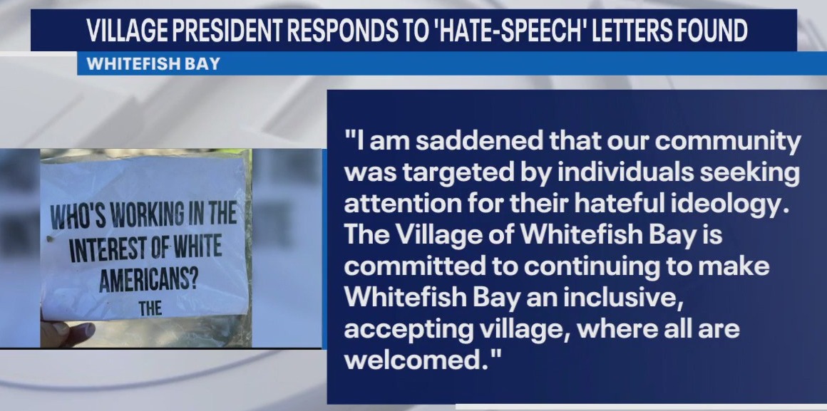 Whitefish Bay 'hate speech' flyers
