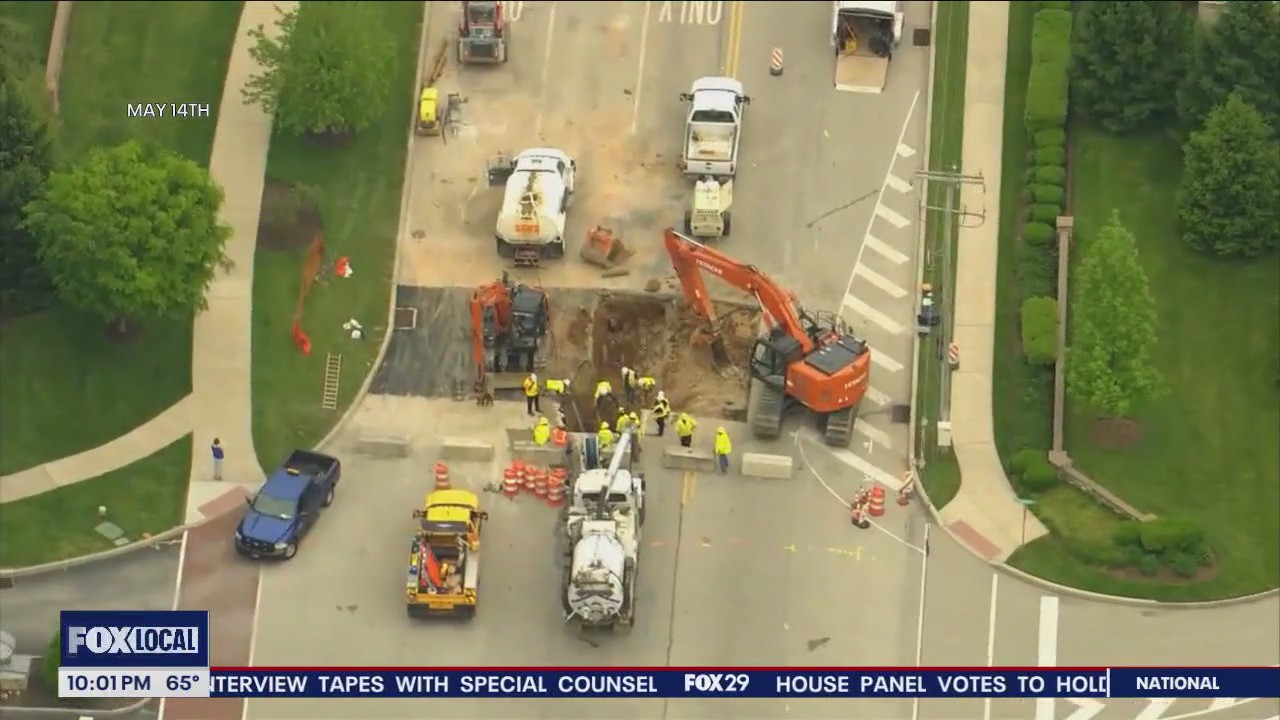 Another large sinkhole on a main Plymouth Road frustrates neighbors