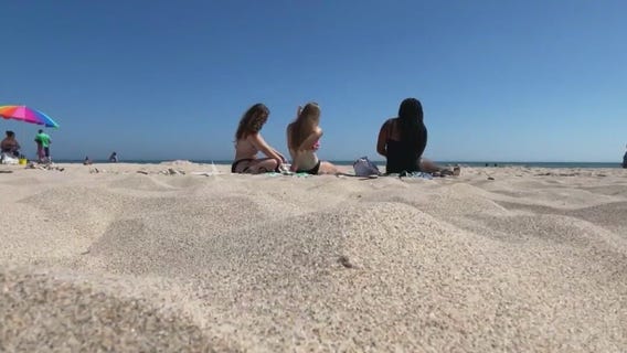 Beating the heat at Lake Michigan
