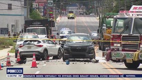 Driver crashes into water company work crews, killing 1