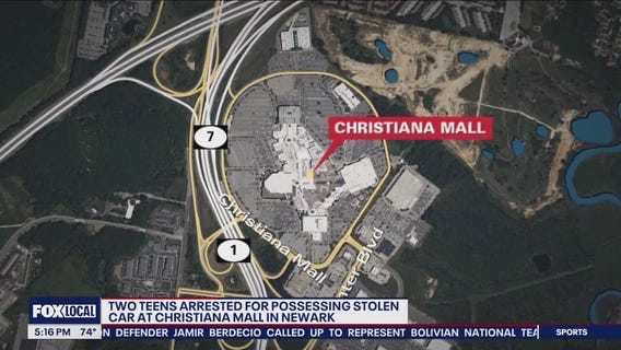 2 teens arrested for possessing stolen car at Christiana Mall