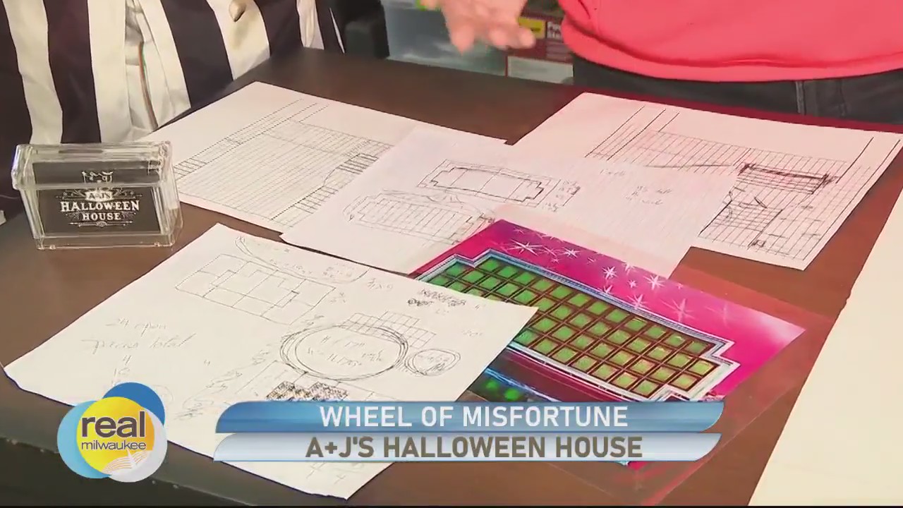Designing the "Wheel of Misfortune"; A+J's Halloween House