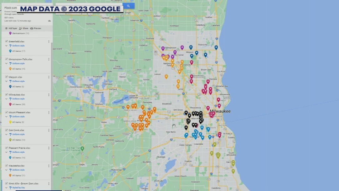Interactive map of Flock cameras | FOX6 Milwaukee