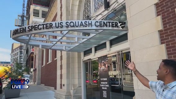 FOX 29 Live: Bill causes a racquet at the Arlen Specter US Squash Center