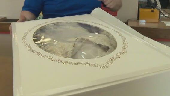 Tracking down wedding dresses at drycleaner