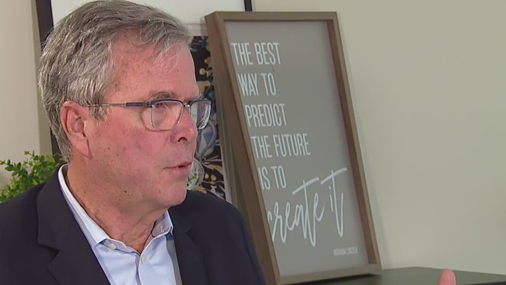 Jeb Bush talks with FOX6's Stephanie Grady