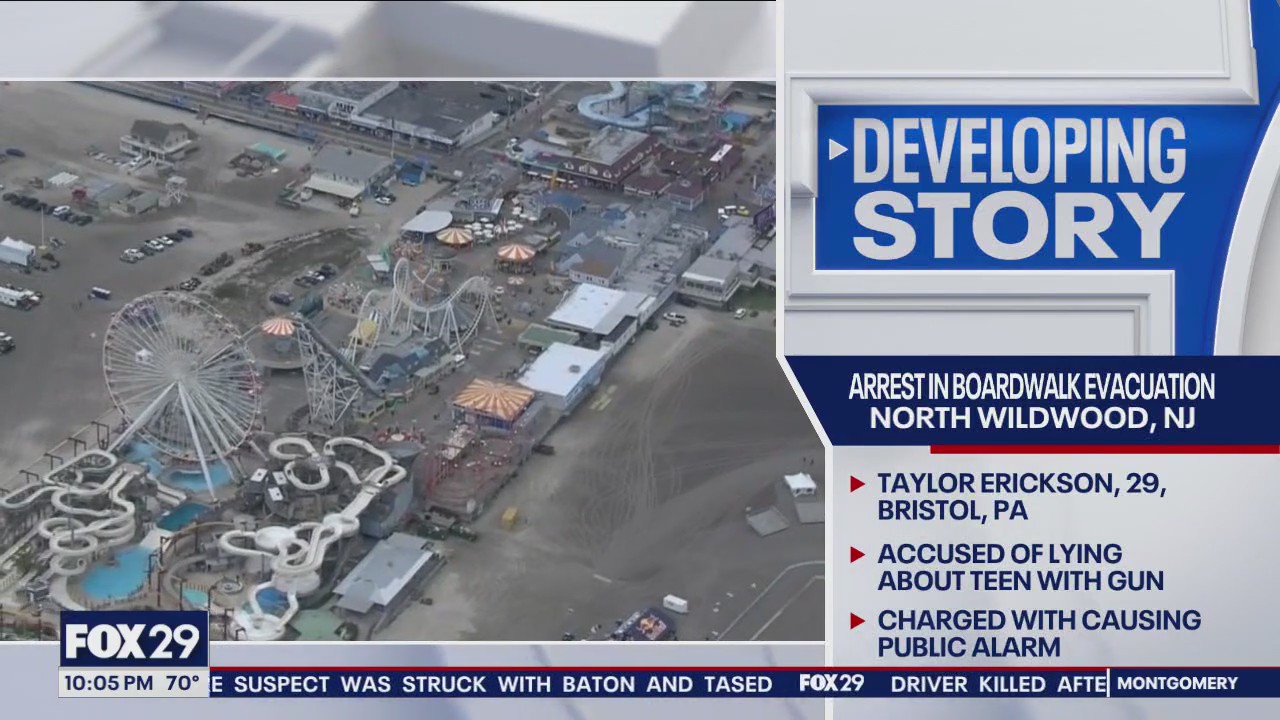 Bucks County woman charged after filing false report, causing North Wildwood pier to evacuate