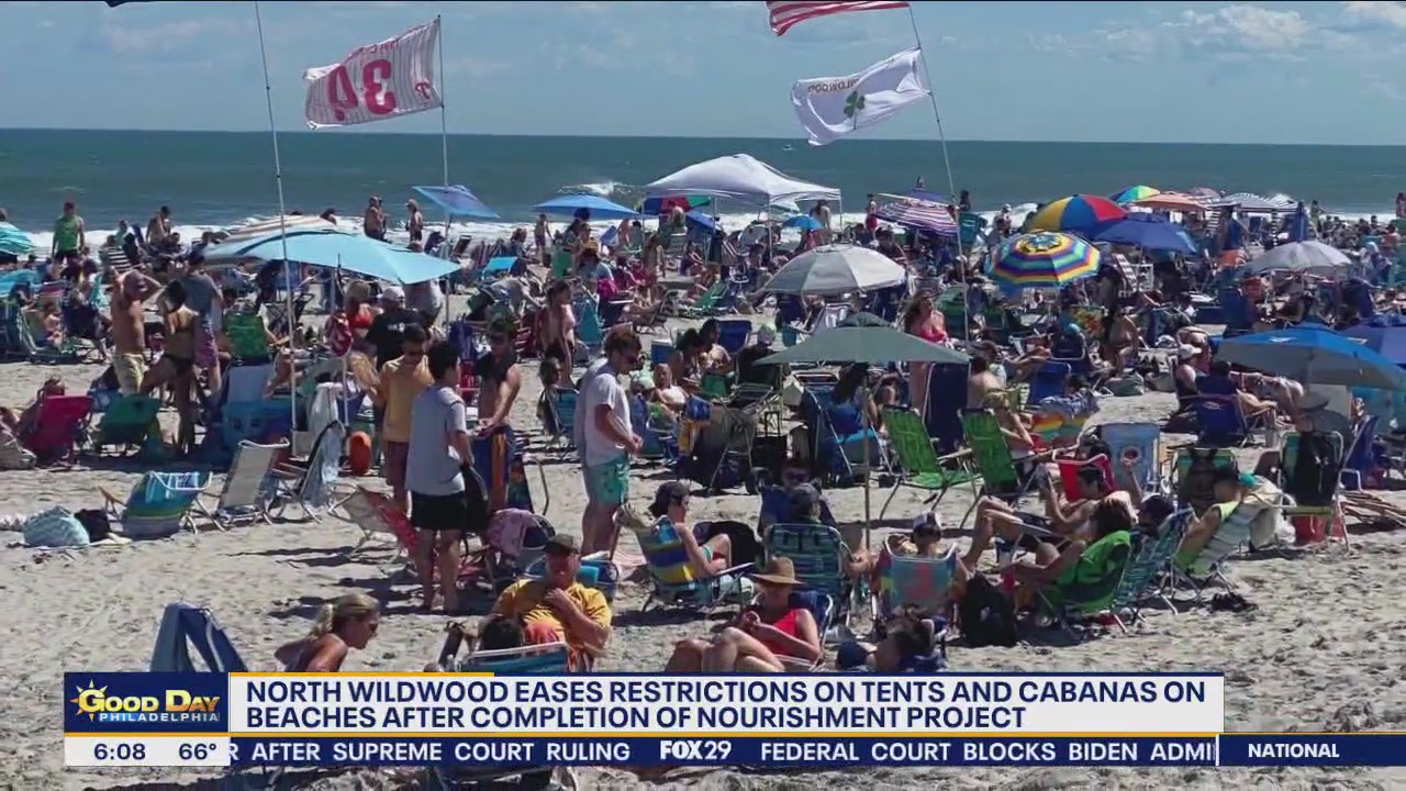 North Wildwood eases ban on tents, cabanas and canopies on beaches