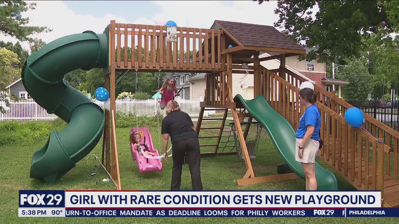 Chester County girl born with rare condition gifted epic new playground
