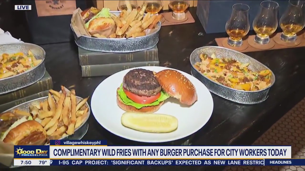 Village Whiskey has free fries for city workers