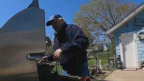 Man swallows wire grill brush bristle