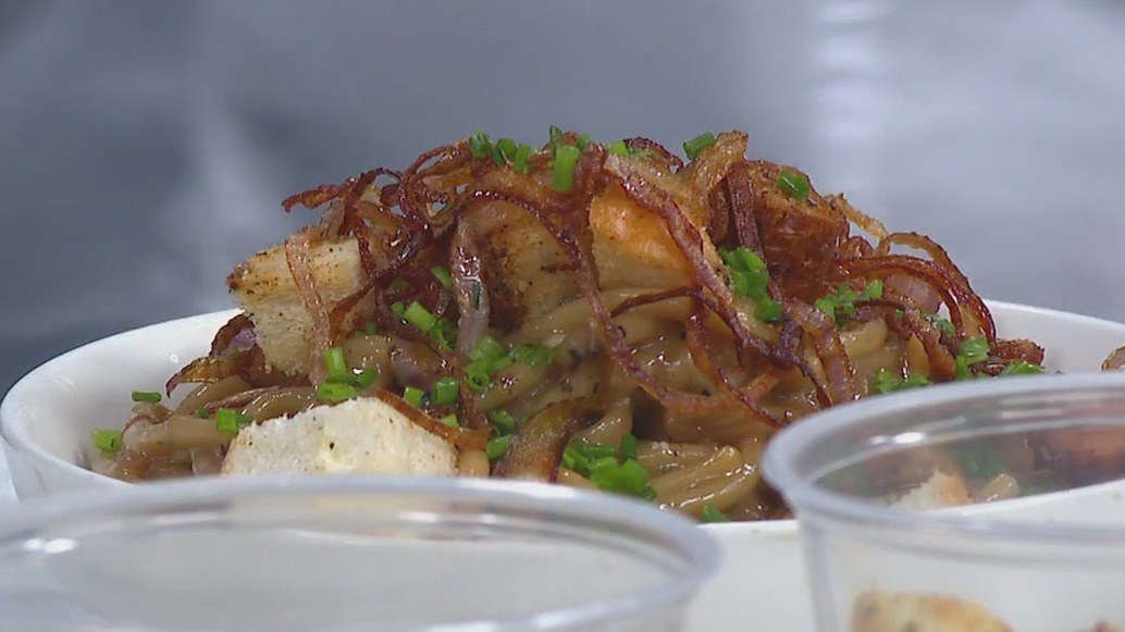 Chef Pawlak makes French Onion Pasta - Part 2