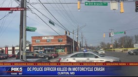 DC police officer dies in motorcycle crash in Prince George's County