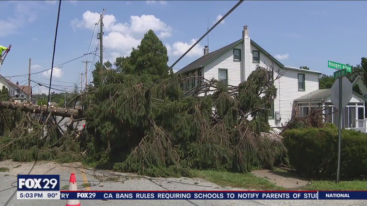 Chester County storm damage extensive as over 55K without power