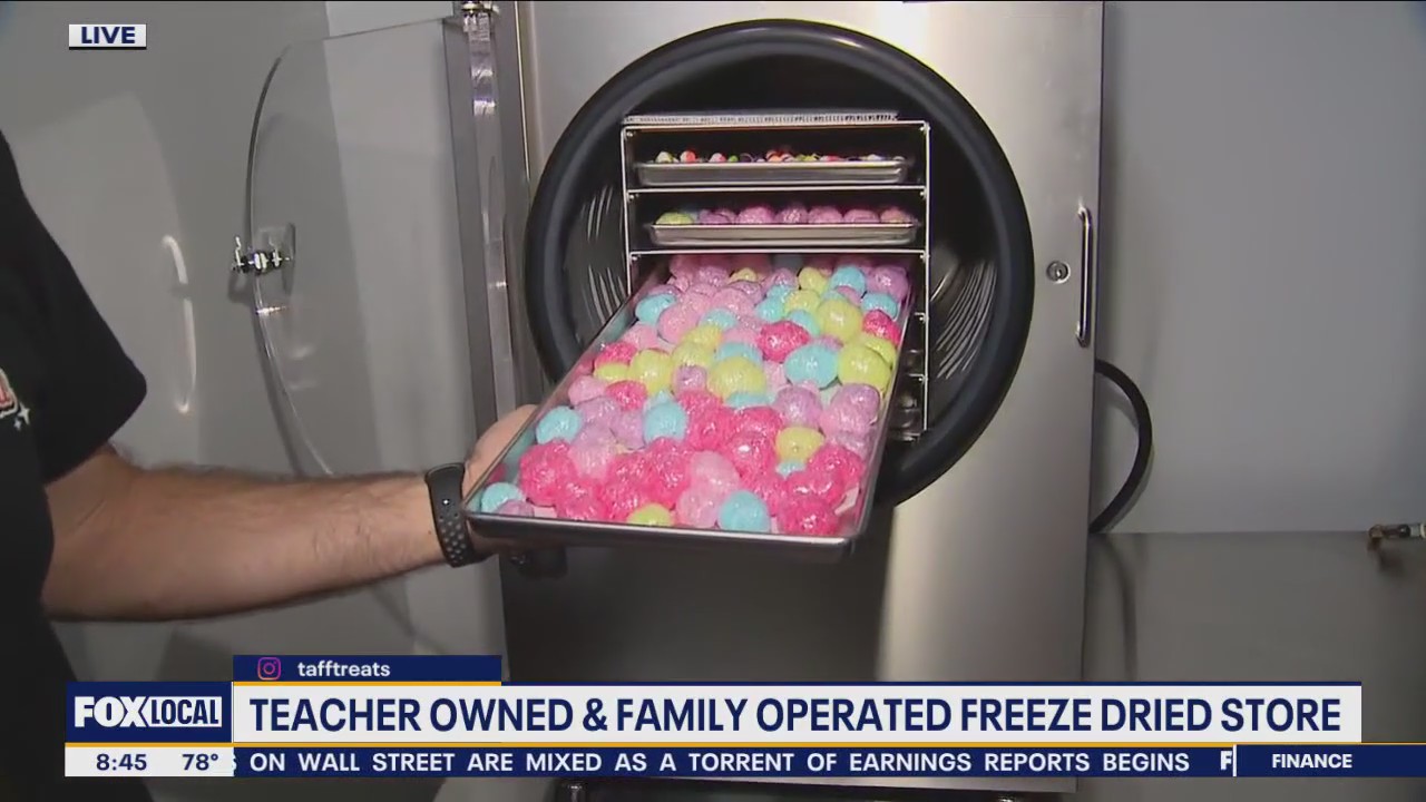 Jenn tries freeze dried candy at local sweets shop