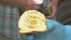 Baked pastry out of the oven