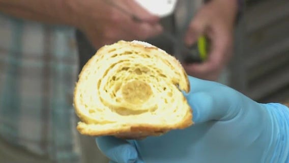 Baked pastry out of the oven