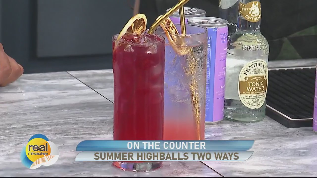 On the counter; Summer highballs two ways