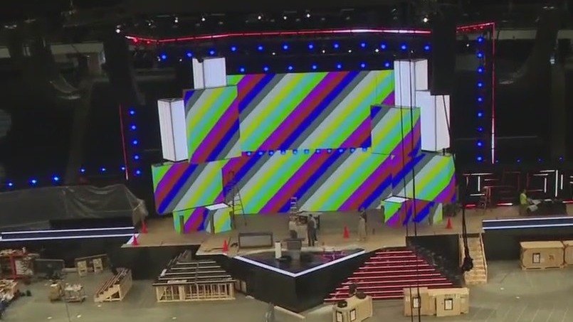 RNC stage construction, final touches underway | FOX6 Milwaukee