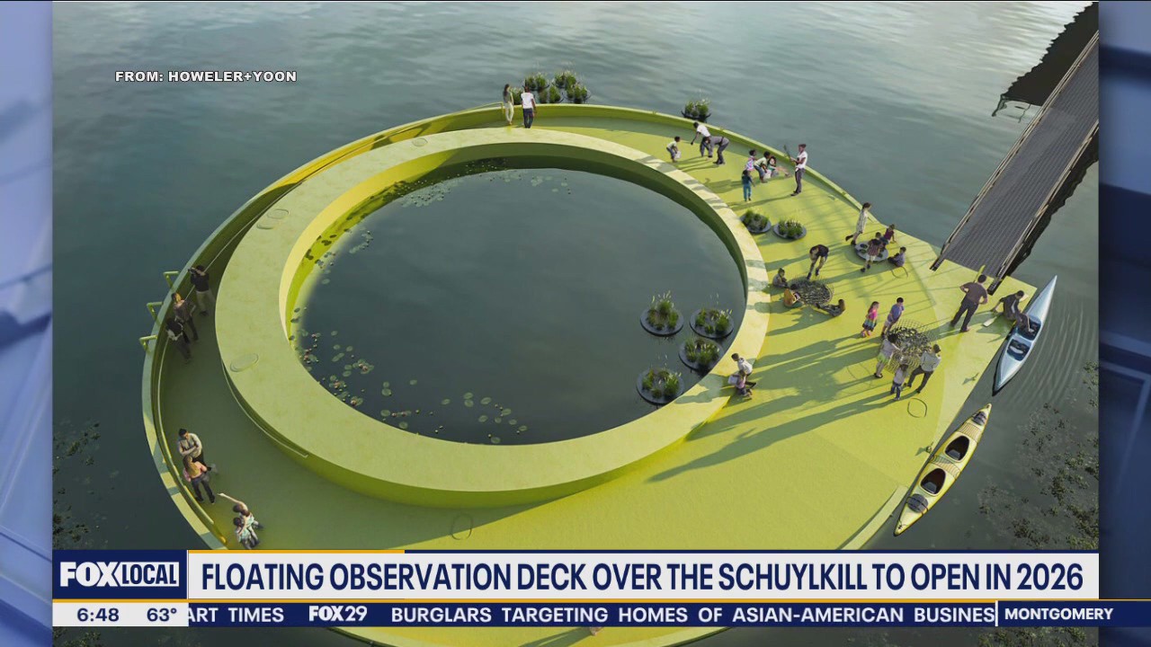Floating observation deck over Schuylkill River to open in 2026