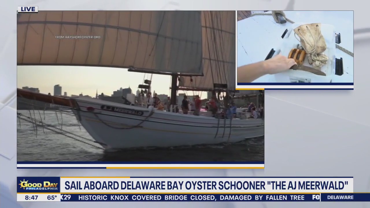 Sailing aboard Delaware Bay oyster schooner 'The AJ Meerwald'