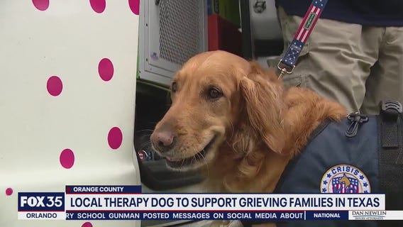 Florida therapy dogs to support grieving families in Texas