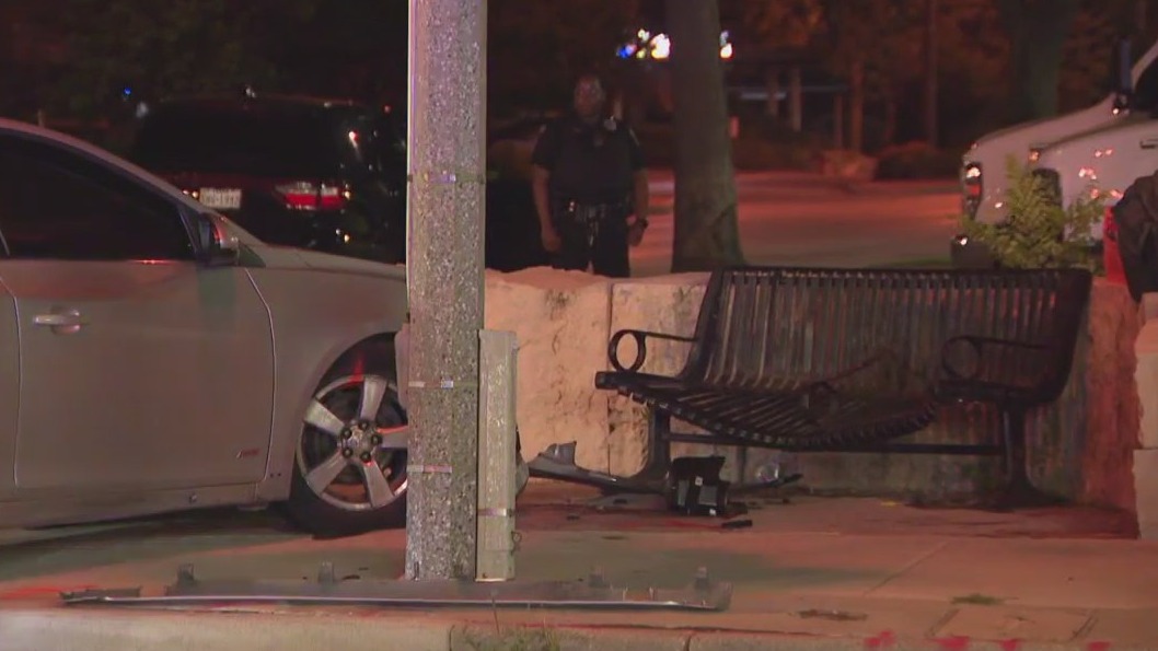 Person on bench hit, seriously injured in crash | FOX6 Milwaukee