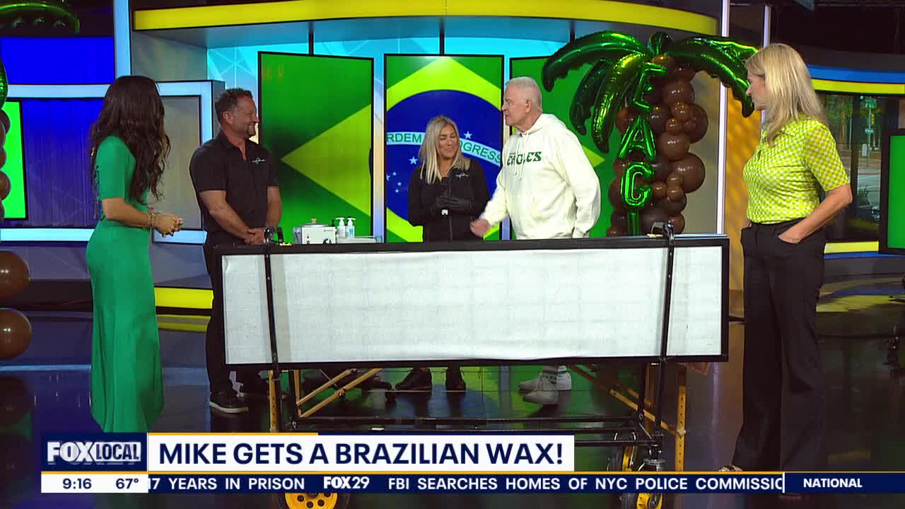 Mike Jerrick gets a Brazilian wax on TV ahead of Eagles season opener in Brazil