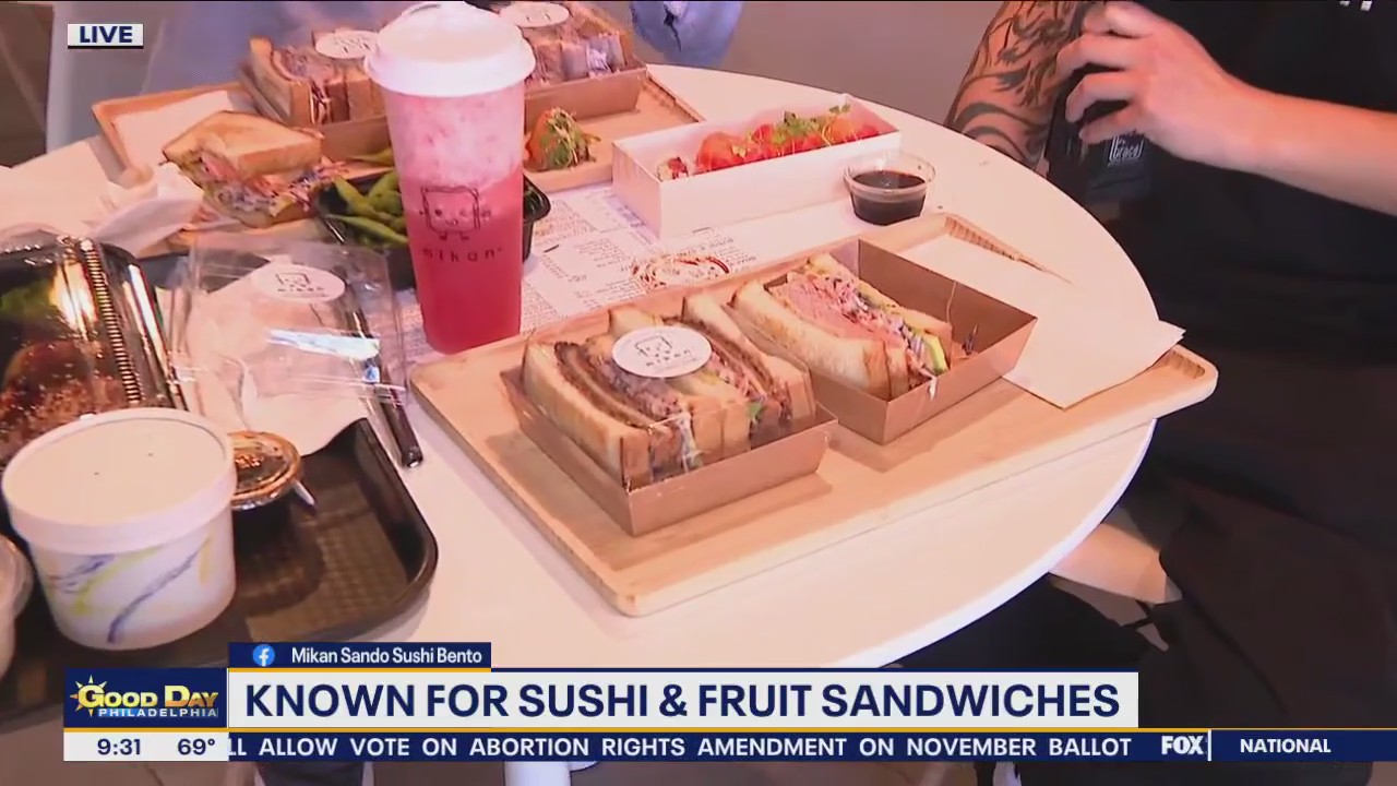 Sushi sandwiches at Mikan Sando Sushi Bento