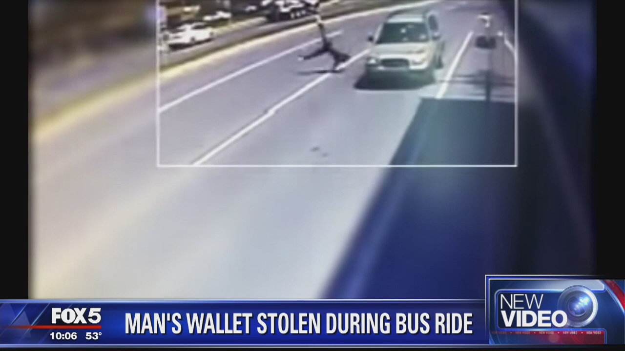Suspect hit by car after robbery of Ride On Bus passenger