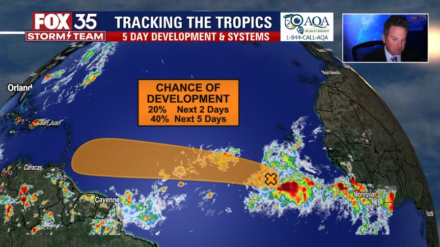 Hurricane center monitoring tropical wave in Atlantic