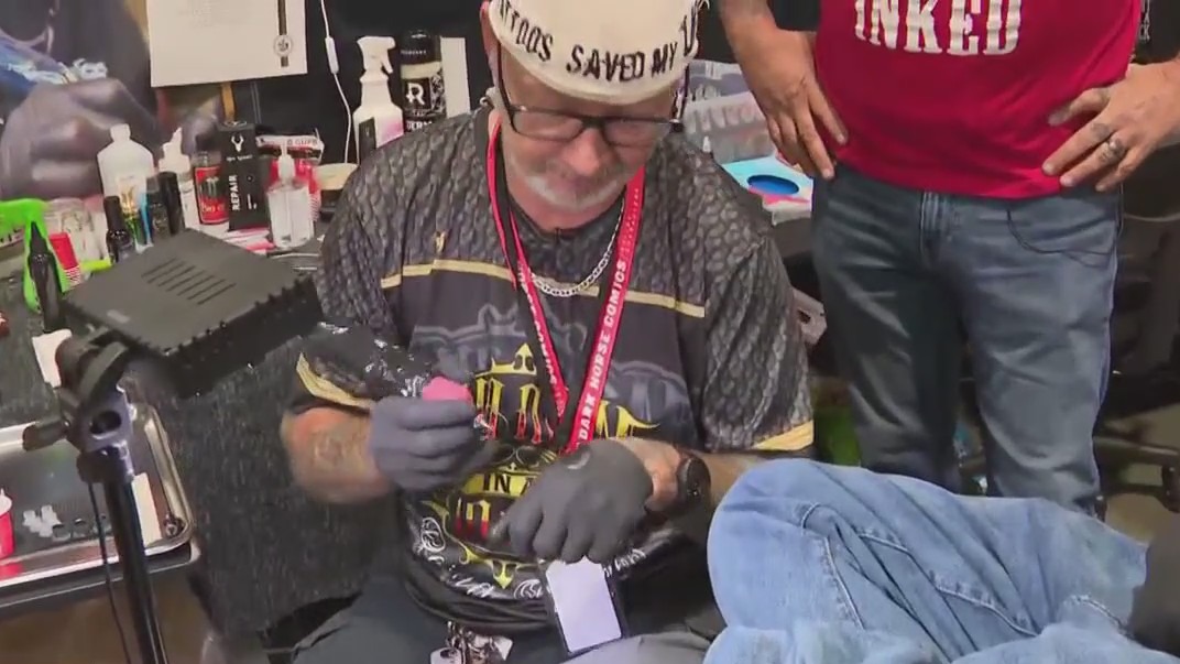 Getting some ink at the Tattoo Arts Festival