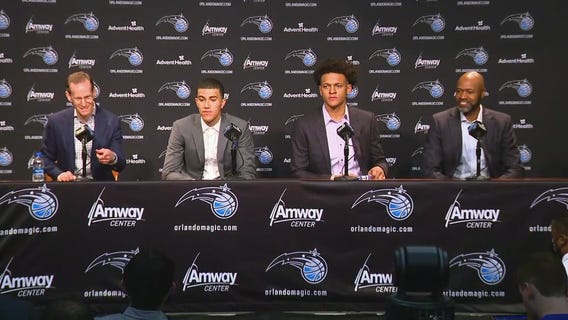 Orlando Magic introduce  2022 Draft picks Paulo Banchero, Caleb Houstan