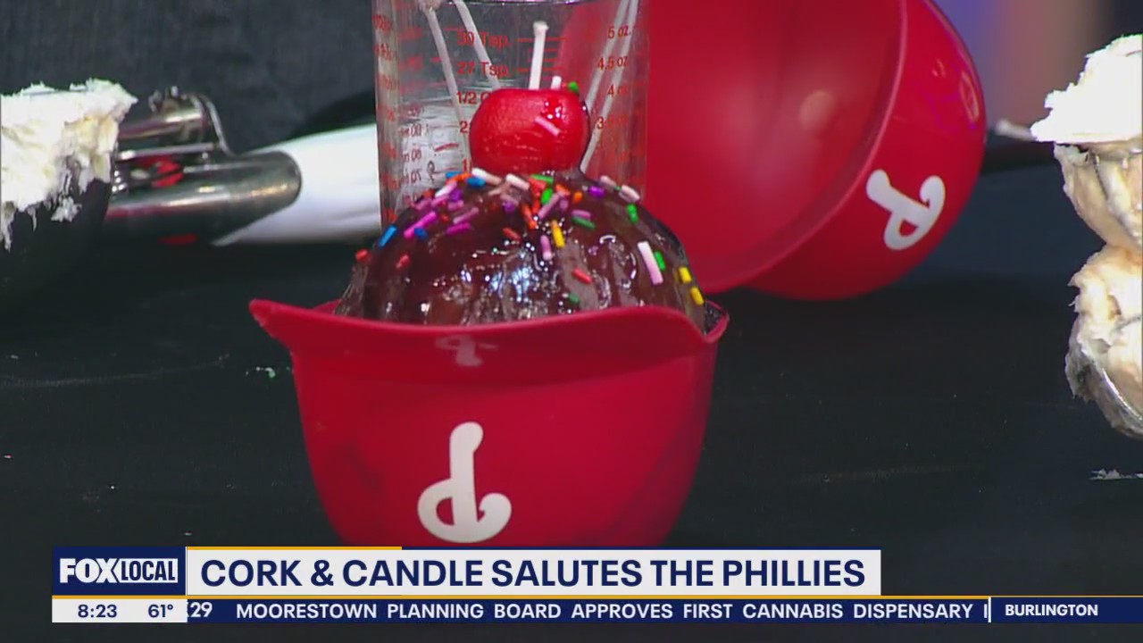 Cork & Candle supports the Phillies with ice cream helmet candles