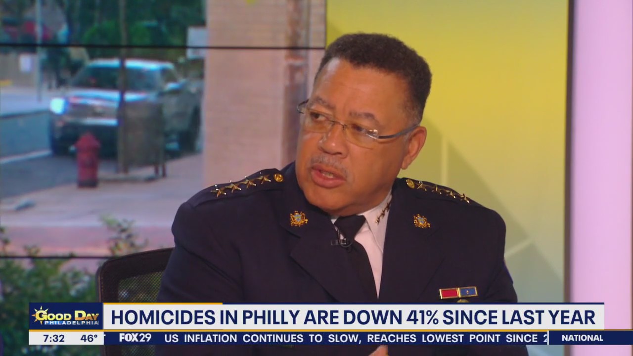Philadelphia Police Commissioner Kevin Bethel discusses recent drop in homicides, violent crime