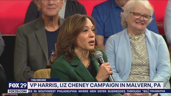Kamala Harris and Liz Cheney team up for campaign in Malvern