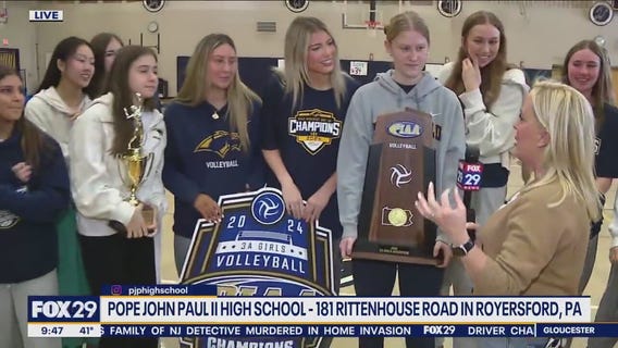 Pope John Paul II High School girls' volleyball team wins state championships