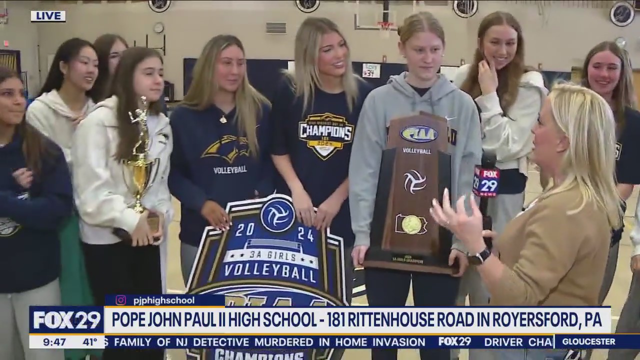 Pope John Paul II High School girls' volleyball team wins state championships